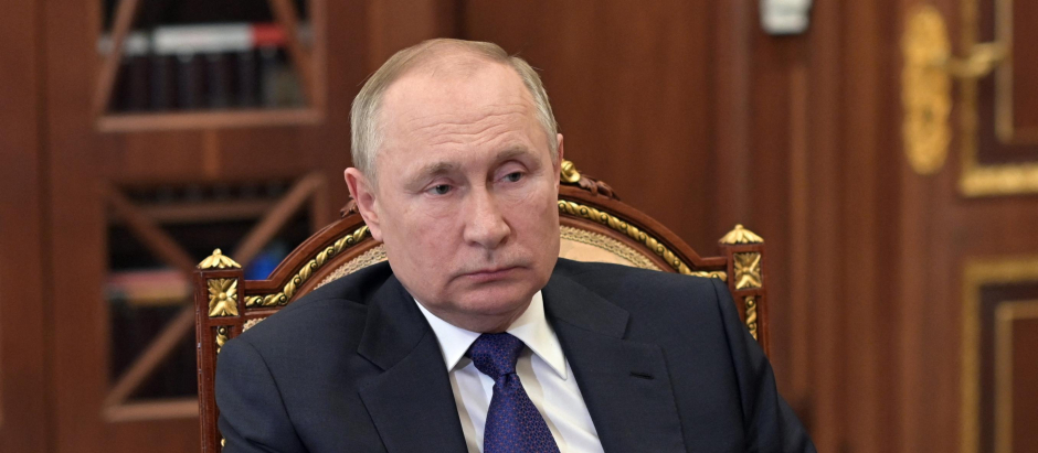 El presidente ruso, Vladimir Putin, o "Poutine" en francés