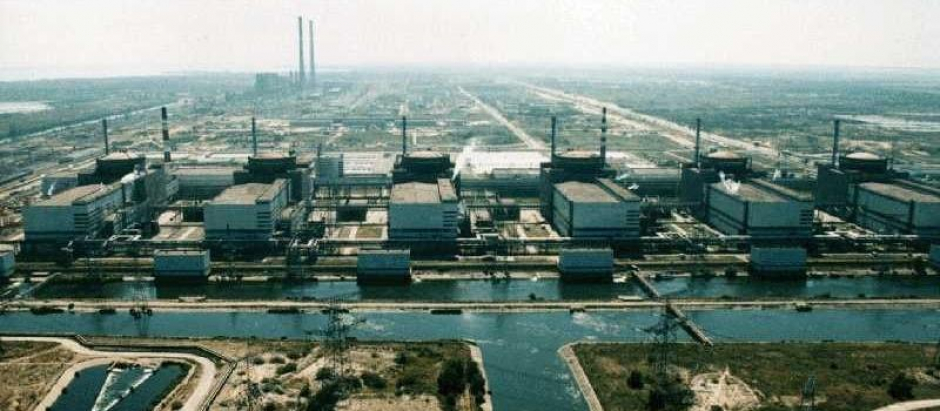 Vista aérea de la central nuclear de Zaporiyia, en Ucrania
