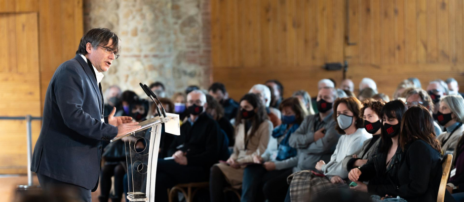 Carles Puigdemont, este sábado en Canet-en-Roussillon (Francia)