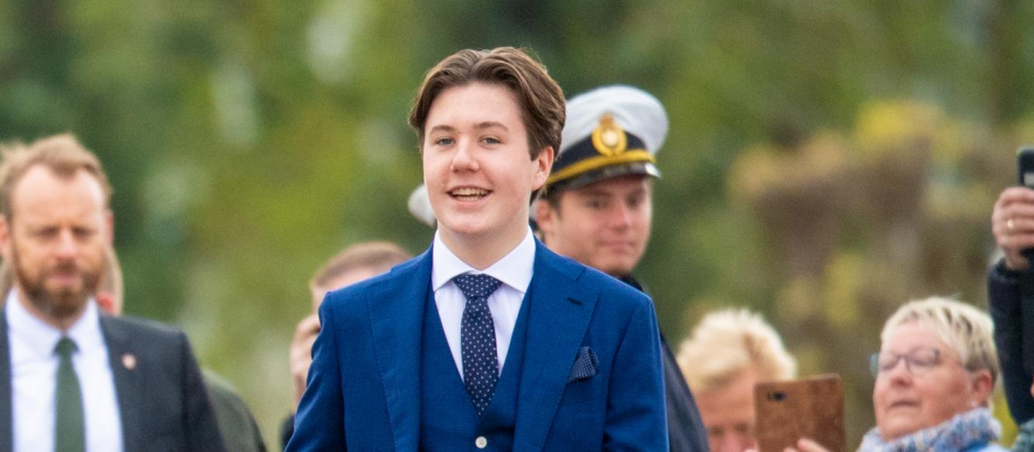 Prince Christian during Prince Christian  confirmation at Fredensborg PalaceChurch in Denmark.