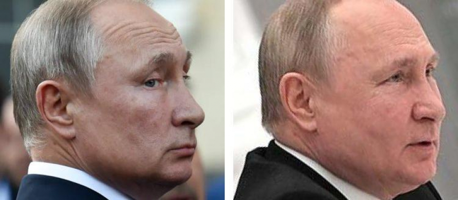 Comparativa de Putin en 2019 y en 2022