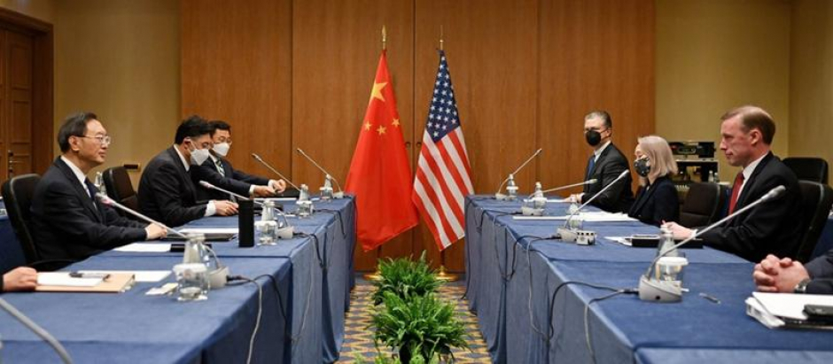 Reunión bilateral entre Estados Unidos y China en Roma