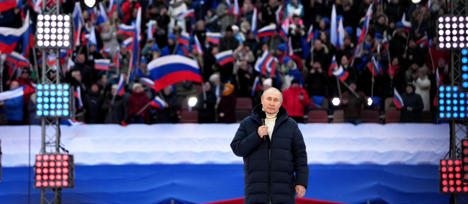 Discurso masivo de Putin en Moscú