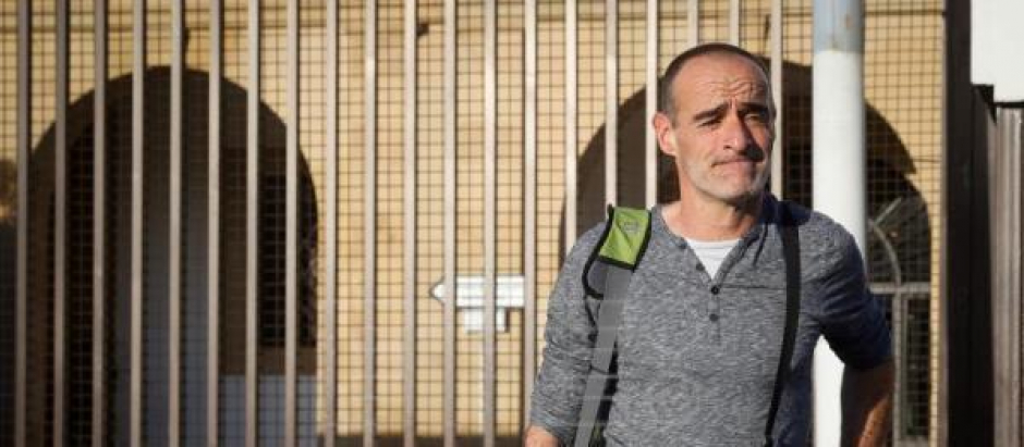 El etarra Xavier Atristain, a su salida de prisión en cumplimiento de una sentencia de Estrasburgo