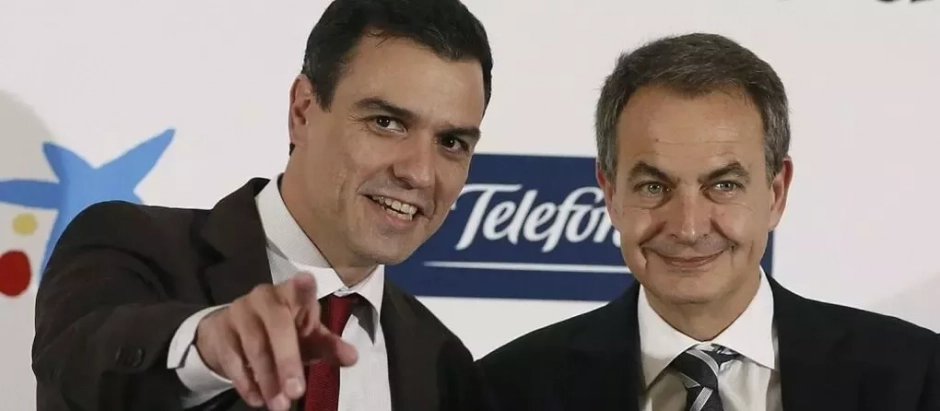 Pedro Sánchez y José Luís Rodríguez Zapatero