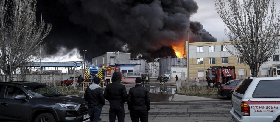 Ataque a una refinería en Odesa, Ucrania
