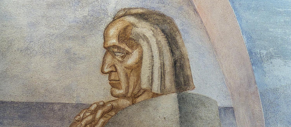 Retrato de Cristóbal Colón, en el Monasterio de Santa María de la Rábida
