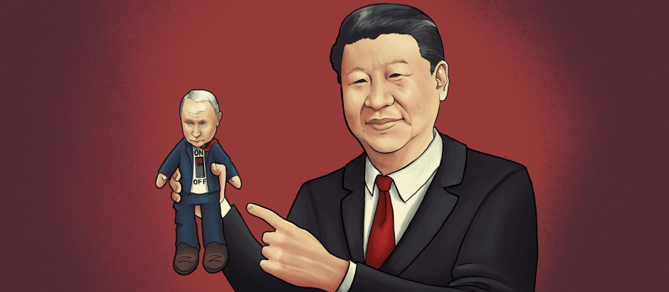 Ilustración Xi Jinping y Putin