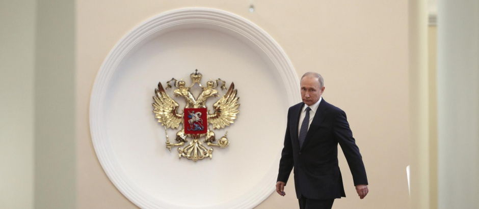 Putin, durante una ceremonia en Moscú en 2018