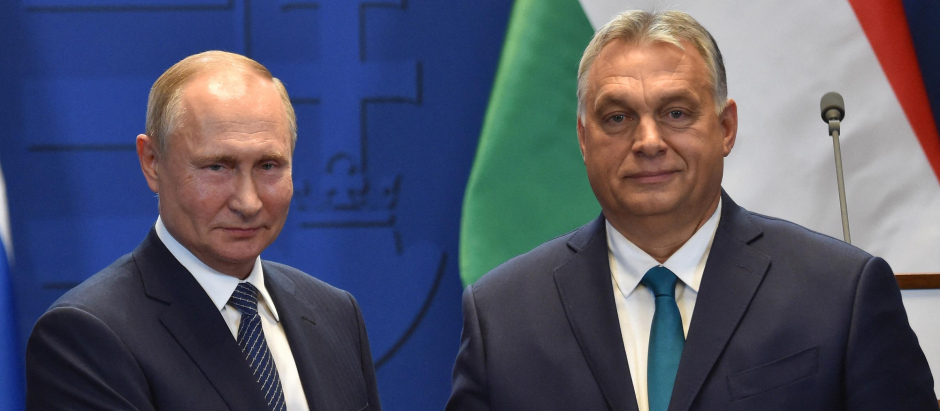 Vladimir Putin y Viktor Orbán, durante un encuentro en 2019