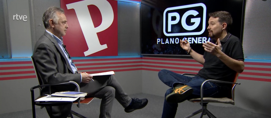 Jenaro Castro y Pablo Iglesias, durante la entrevista