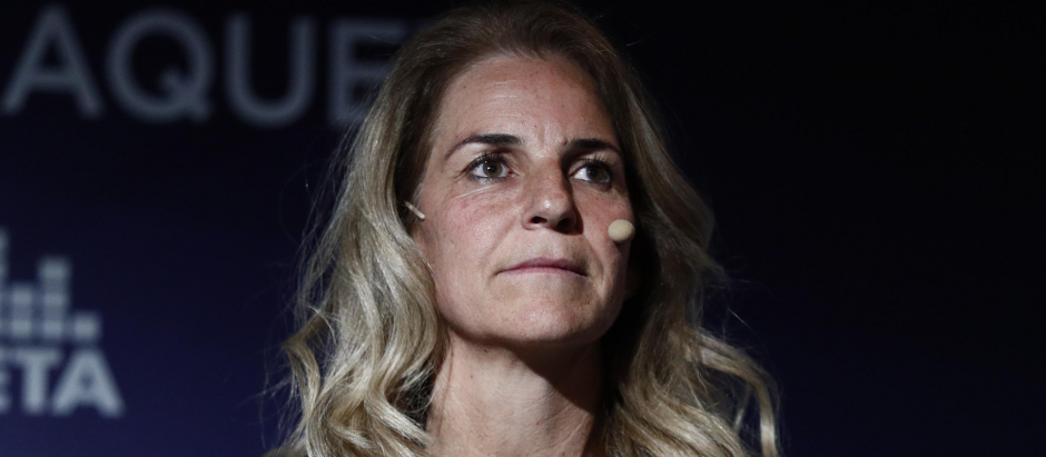 Former tennis player Arantxa Sanchez Vicario during the event "Four decades of sport in democracy"