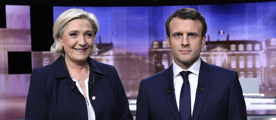 Emmanuel Macron y Marine Le Pen, candidatos en las elecciones francesas de 2022