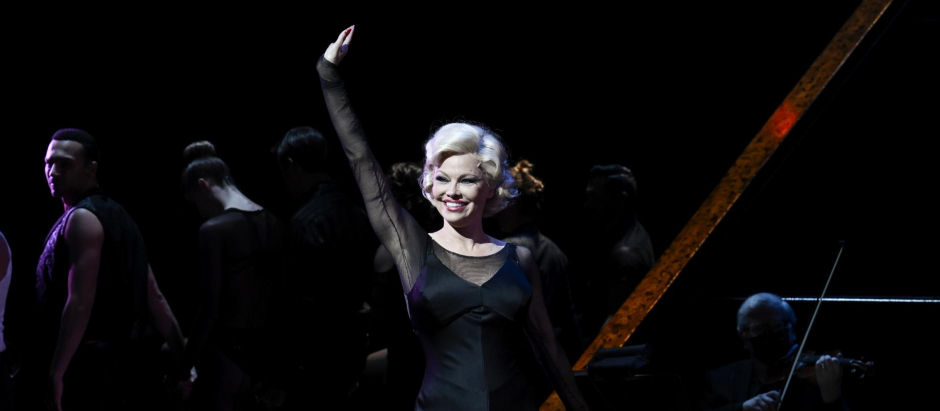 Pamela Anderson, durante el musical
