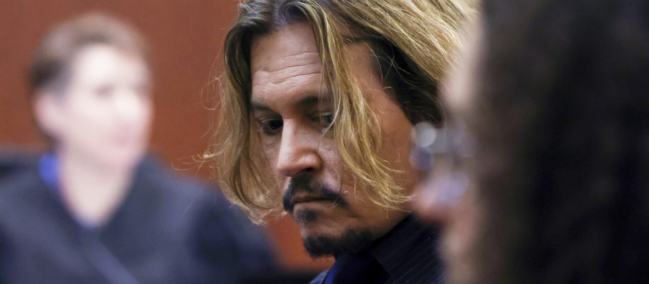 Johnny Depp, durante la sesión del juicio con Amber Heard