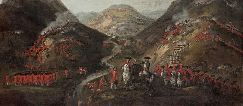 La batalla de Glenshiel, por Peter Tillemans, 1719