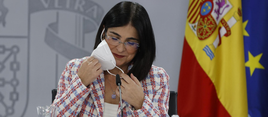 Carolina Darias, durante la rueda de prensa posterior al Consejo de Ministros