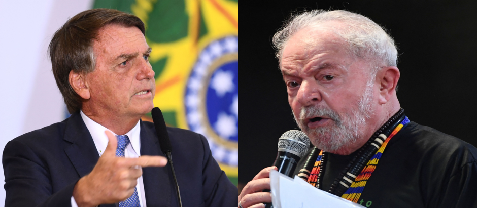 El presidente brasileño Jair Bolsonaro y el expresidente Lula da Silva