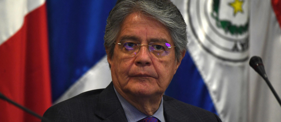 El presidente de Ecuador, Guillermo Lasso en un evento en Montevideo, Uruguay