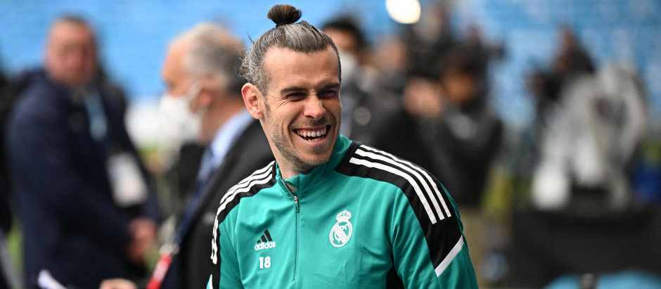 Bale durante el entrenamiento en el Etihad Stadium el pasado 25 de abril