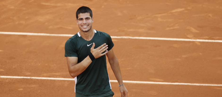 Carlos Alcaraz, tras vencer a Djokovic en semifinales del Mutua Madrid Open