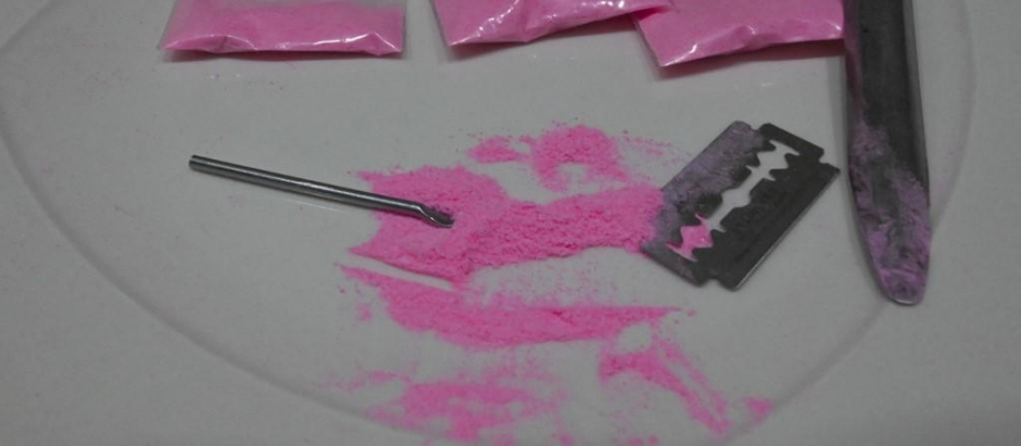 Bolsas con cocaína rosa en Bogotá