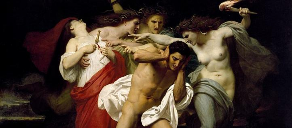'El Remordimiento de Orestes' (1862) por William-Adolphe Bouguereau