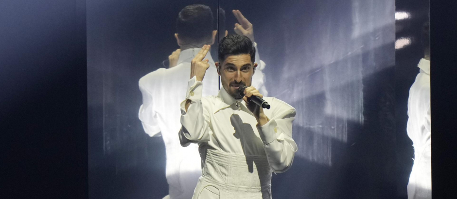 El cantante de Israel Michael Ben David durante su actuación en Eurovisión 2022