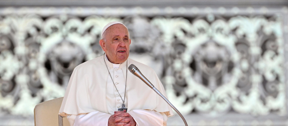 El Papa Francisco durante la audiencia general de este miércoles 18 de mayo