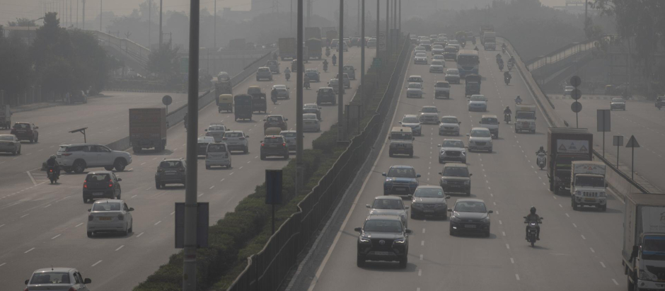 Aire contaminado en Nueva Delhi (India), en 2021