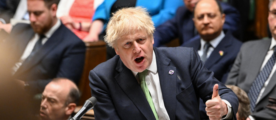 El primer ministro británico Boris Johnson, en la Cámara de los Comunes