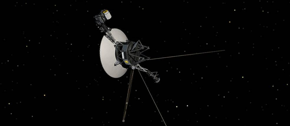 Una reproducción hecha por ordenador de la Voyager 1