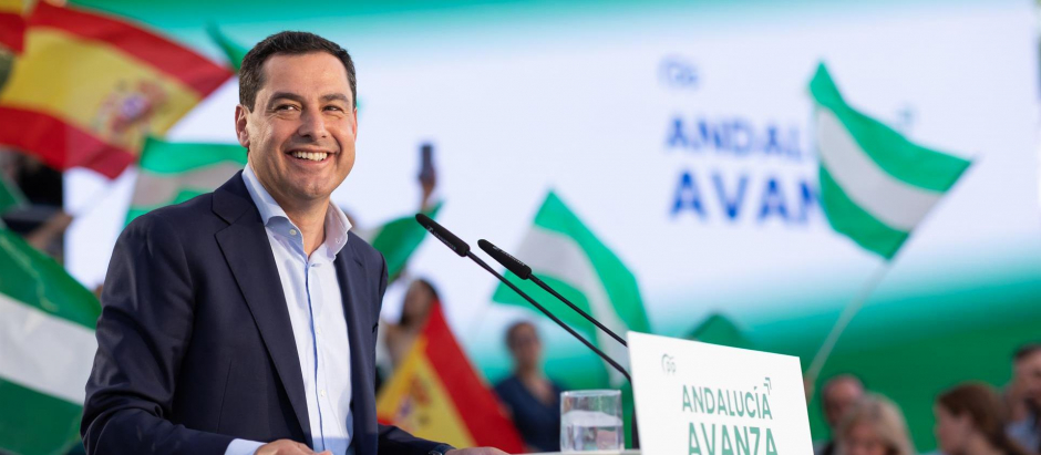 El presidente del PP andaluz y candidato a la Presidencia de la Junta de Andalucía, Juanma Moreno