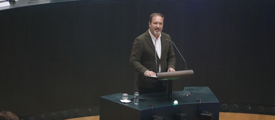 Mariano Fuentes durante un pleno del Ayuntamiento de Madrid