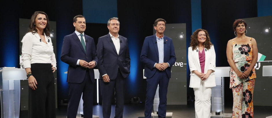 Los candidatos para las elecciones de Andalucía en el debate de RTVE
