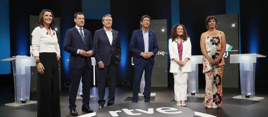 Los candidatos para las elecciones de Andalucía en el debate de RTVE