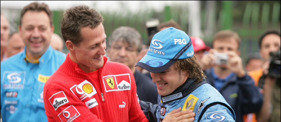 Fernando fue el primer piloto capaz de destronar a Michael Schumacher tras los cinco mundiales consecutivos ganados por el "káiser" entre el año 2000 y el 2004