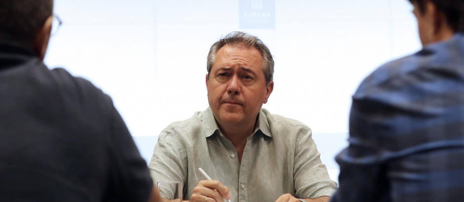 El candidato por el PSOE a la presidencia de la junta de Andalucía, Juan Espadas