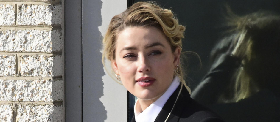 Amber Heard, en una de las sesiones del juicio por difamación contra Johnny Depp en Nueva York