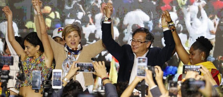 Gustavo Petro celebra el resultado de las elecciones Junio 2022