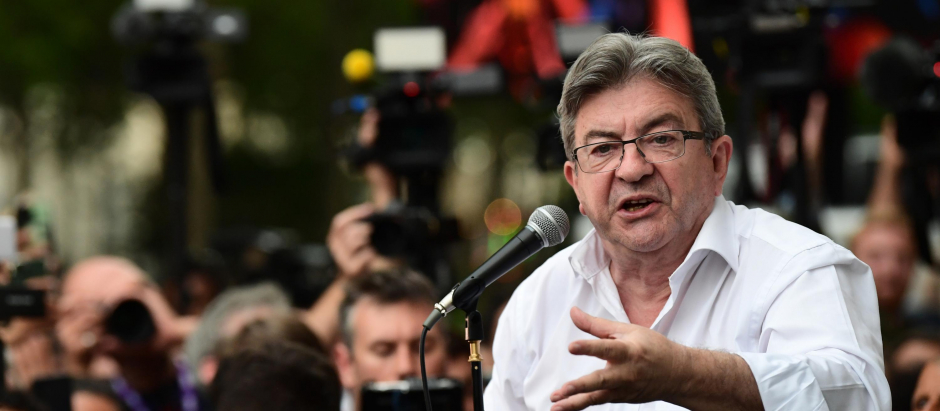 El líder de la coalición de izquierda Nupes Jean-Luc Melenchon