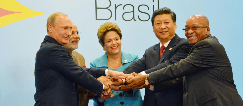 Putin en la reunión del BRICS de 2014 en Brasil