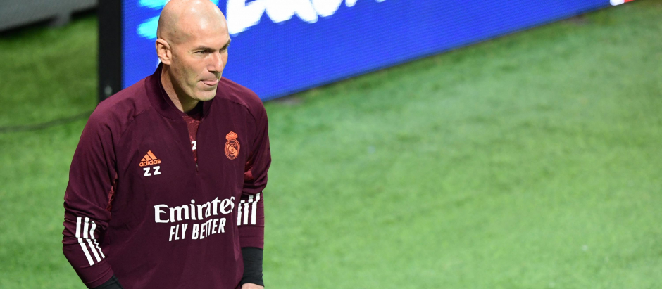 Zidane, durante su etapa como entrenador del Real Madrid