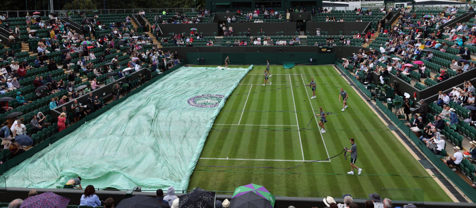 Una de las pistas de Wimbledon.