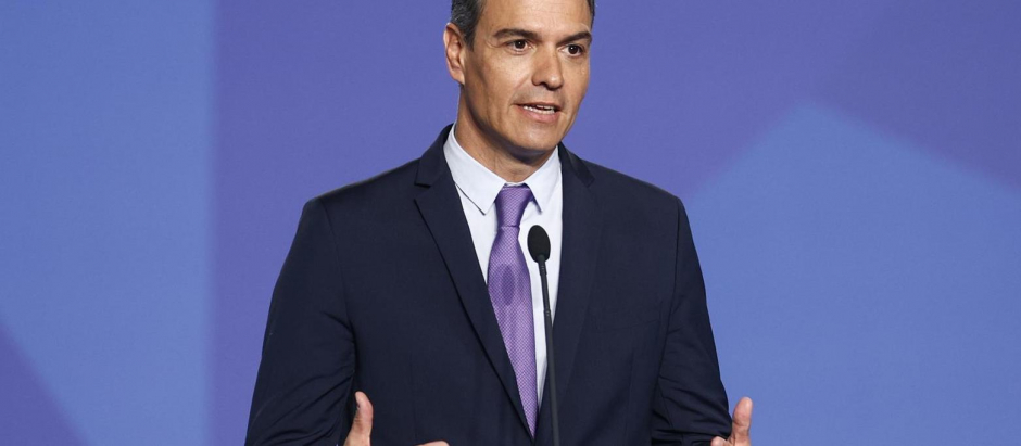 El presidente Sánchez durante la cumbre de la OTAN.