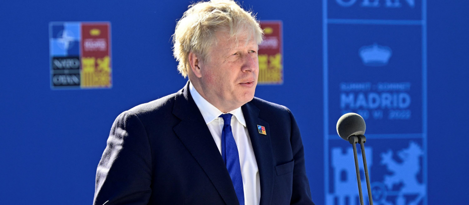 Boris Johnson a su llegada a la cumbre de Madrid