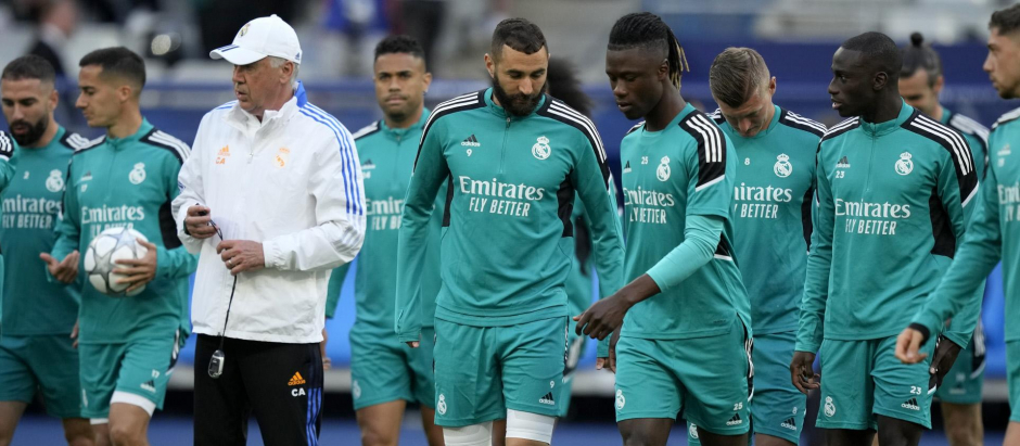 Un entrenamiento del Real Madrid en la pasada temporada