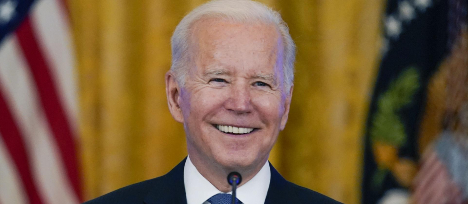 El presidente de EE.UU., Joe Biden, durante un mitin el pasado enero