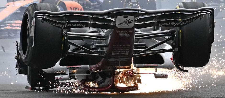 Accidente de Guanyu Zhou en Silverstone el pasado fin de semana