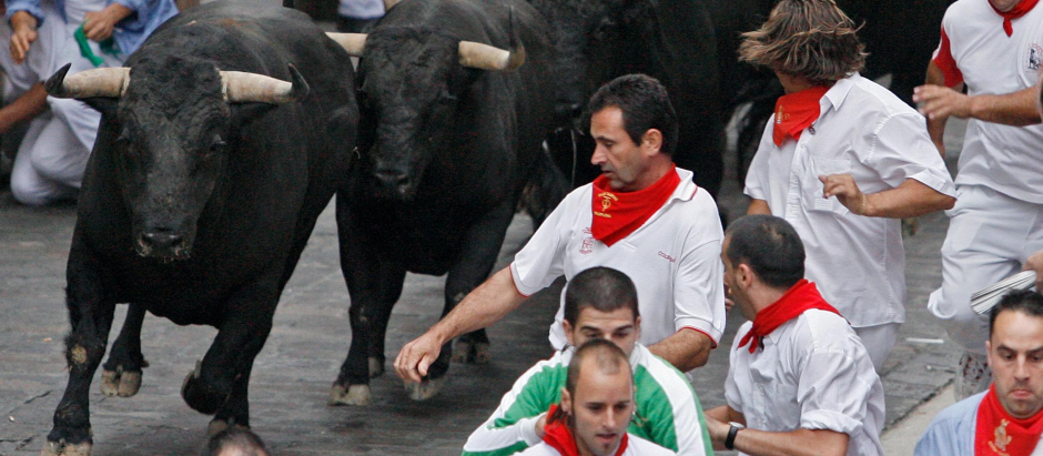 Los encierros de San Fermín, en Pamplona
